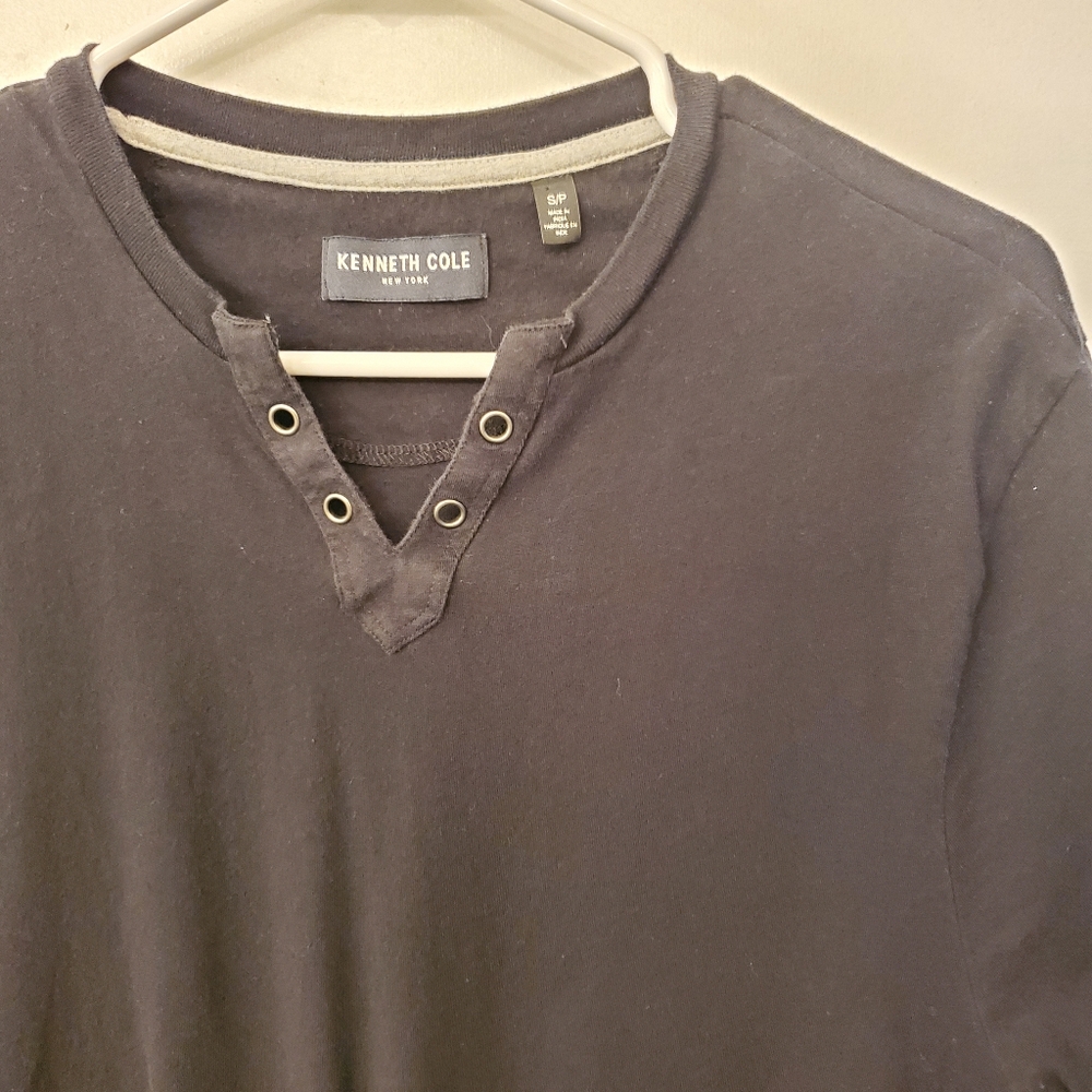 Kenneth Cole Black Short Sleeve Men's Shirt